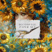 Vintage rustikale botanische Dekoupage Geschenkpapier Set