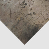 Vintage rustikale Braune beängstigende botanische Seidenpapier (Ausschnitt)