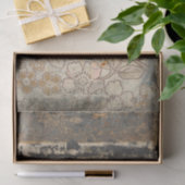 Vintage rustikale braune Blütenfarbe Seidenpapier (Geschenk)