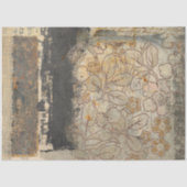 Vintage rustikale braune Blütenfarbe Seidenpapier (Vorderseite)