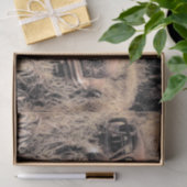 Vintage Rustikale Braune Skizze Kunst, Dichtung un Seidenpapier (Geschenk)