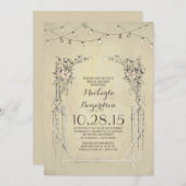 Vintage rustikale Brautdusche Einladung (Vorne/Hinten)