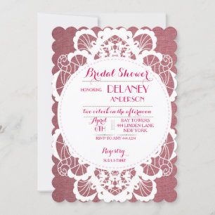 Vintage Rustikale Brautdusche Einladungen