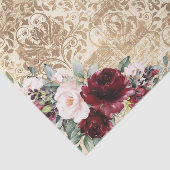 Vintage rustikale Burgund Rose Alte Buchstabendeko Seidenpapier (Ausschnitt)