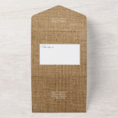 Vintage rustikale Burlap-Nautikhochzeit All In One Einladung (Außenbereich)