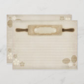 Vintage Rustikale Button-Rezept-Karte Postkarte (Vorne/Hinten)