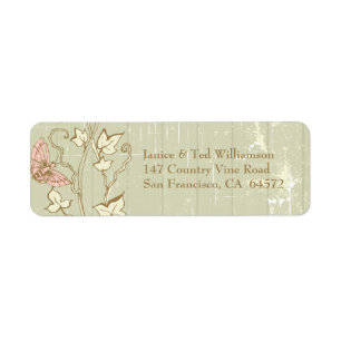 Vintage rustikale Creme-Adressetiketten