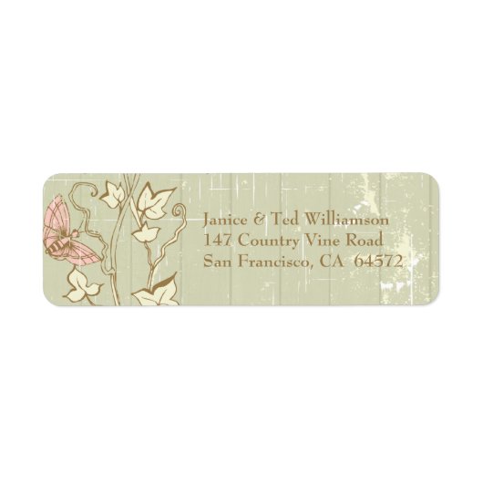 Vintage rustikale Creme-Adressetiketten (Vorne)