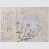 Vintage rustikale Crysanthemas Textur Dekoupage Seidenpapier (Vorderseite)