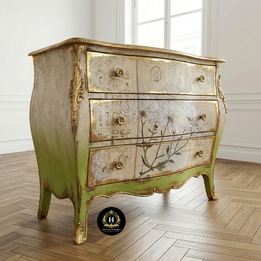 Vintage rustikale Crysanthemas Textur Dekoupage Seidenpapier