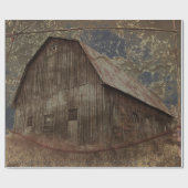 Vintage rustikale Dunkelgrau Tan Sky Barn Textur Geschenkpapier (Flach)