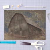 Vintage rustikale Dunkelgrau Tan Sky Barn Textur Seidenpapier (Handwerk)