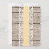 Vintage Rustikale Dusche, Baby oder Bridal Einladung (Rückseite)