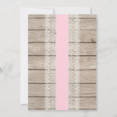 Vintage rustikale Duschen-Einladung, Baby oder Einladung (Rückseite)