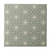 Vintage rustikale, düstergrüne Keramik Fliese (Vorderseite)