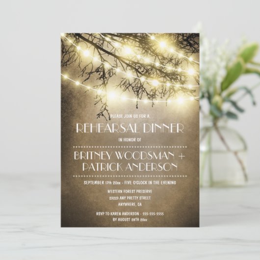 Vintage rustikale einladung (Stehend Vorderseite)