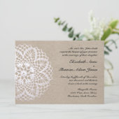 Vintage Rustikale Einladung zur Hochzeit (Stehend Vorderseite)