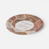 Vintage rustikale Elegant Nikkah Islamische Hochze Pappteller (Schrägansicht)