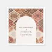 Vintage rustikale Elegant Nikkah Islamische Hochze Serviette (Vorderseite)