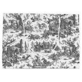 Vintage rustikale Farm Französisch-Schwarz & Weiß Große Geschenktüte (Rückseite)