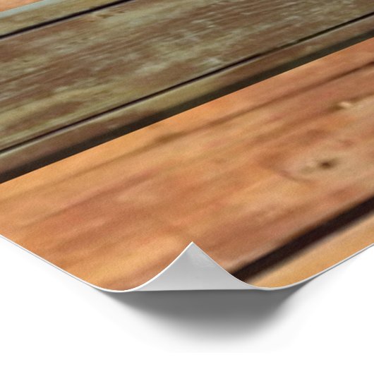 Vintage Rustikale Flagge Chicagos Poster (Ecke)