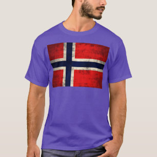 Vintage rustikale Flagge Norwegens T-Shirt