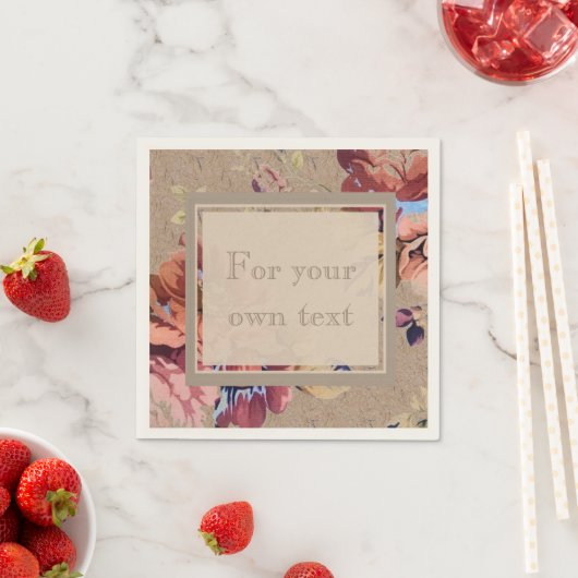 Vintage Rustikale Flora Serviette (Beispiel)