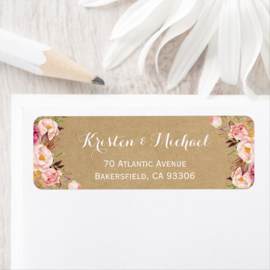 Vintage Rustikale Flora Wrapping Kraft (Insitu)