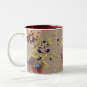Vintage Rustikale Flora Zweifarbige Tasse (Links)