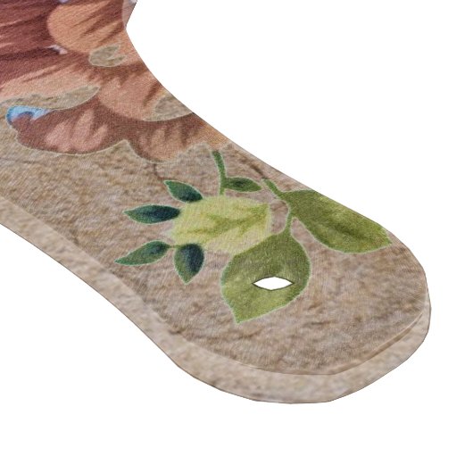 Vintage rustikale florale Monogramm Schneidebrett (Ecke)