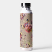 Vintage rustikale florale Monogramm Trinkflasche (Links)