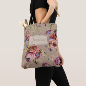 Vintage Rustikale Florale Personalisierung Tasche (Von Nahem)