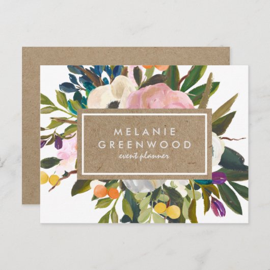 Vintage Rustikale Florals Postkarte (Vorne/Hinten)