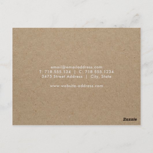 Vintage Rustikale Florals Postkarte (Rückseite)