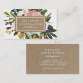 Vintage rustikale Florals Visitenkarte (Vorne/Hinten)