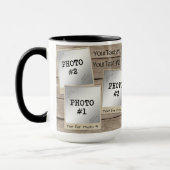 Vintage Rustikale Foto-Kollage Tasse (Links)