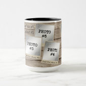 Vintage Rustikale Foto-Kollage Tasse (Zentrum)