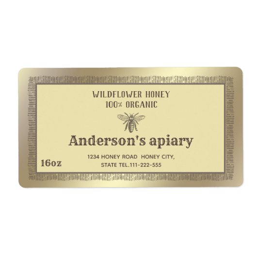 Vintage Rustikale Goldbiene (Vorne)