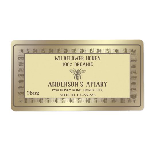 Vintage Rustikale Goldbiene (Vorne)