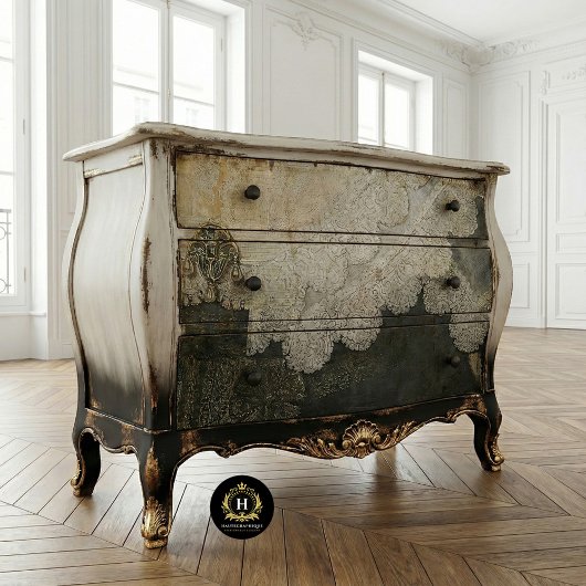 Vintage Rustikale graue Spitzen beängstigend Dekou Seidenpapier