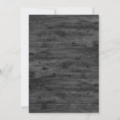 Vintage Rustikale Grauholzspindusche laden ein Einladung (Rückseite)