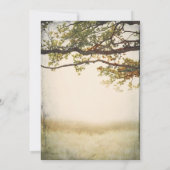 Vintage Rustikale Herbstbaumreihe mit Lichtereihen Einladung (Rückseite)