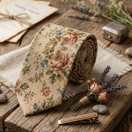 Vintage Rustikale Herbstblumen-Struktur aus natürl Krawatte