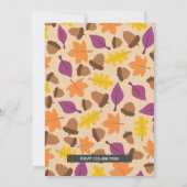 Vintage Rustikale Herbstkuppeldarstellung Einladung (Rückseite)