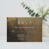 Vintage Rustikale Herbstwaldhochzeit RSVP Karte (Stehend Vorderseite)