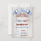 Vintage rustikale Herzminze UAWG RSVP Karte (Vorderseite)