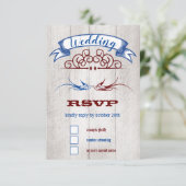 Vintage rustikale Herzminze UAWG RSVP Karte (Stehend Vorderseite)