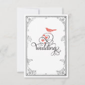 Vintage rustikale Herzminze UAWG RSVP Karte (Rückseite)