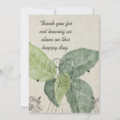 Vintage Rustikale Hochzeit Ankündigung (Rückseite)