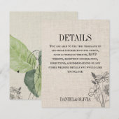 Vintage Rustikale Hochzeit Begleitkarte (Vorne/Hinten)